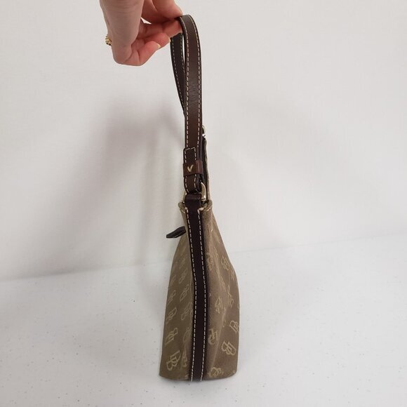 Dooney & Bourke Y2K Old Money Preppy Mini Shoulder Bag Baguette Monogram Logo - Picture 2 of 14